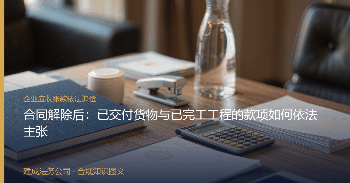 合同解除后：已交付货物与已完工工程的款项如何依法主张-封面