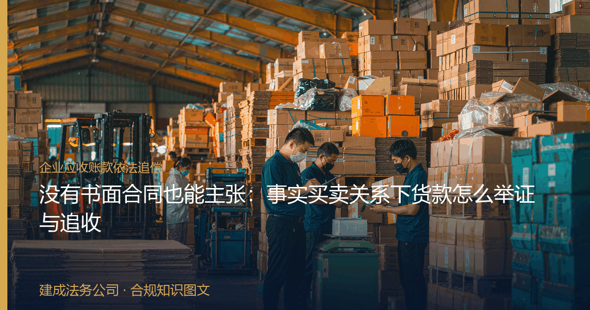没有书面合同也能主张：事实买卖关系下货款怎么举证与追收-封面
