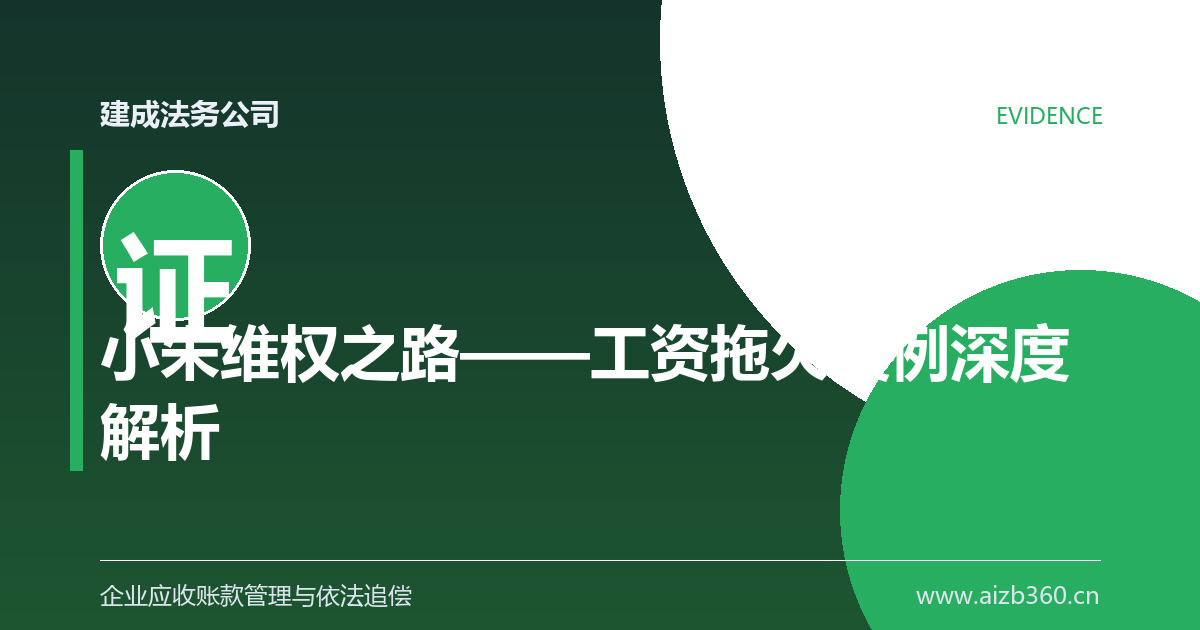 小朱维权之路——工资拖欠案例深度解析-封面