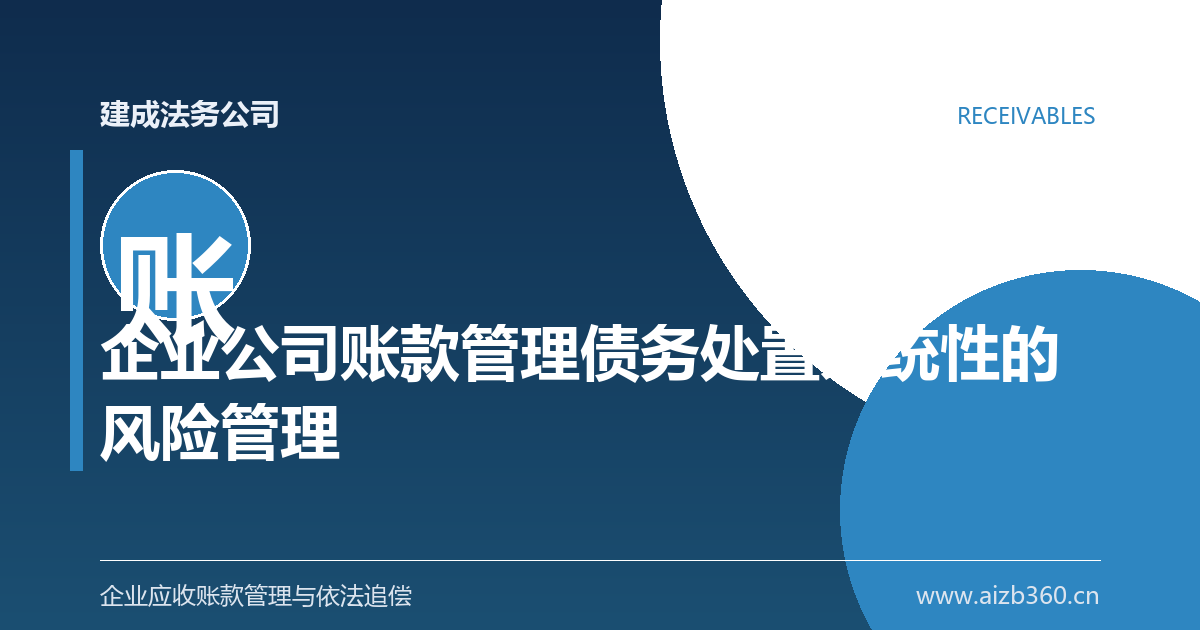 企业公司账款管理债务处置系统性的风险管理-封面