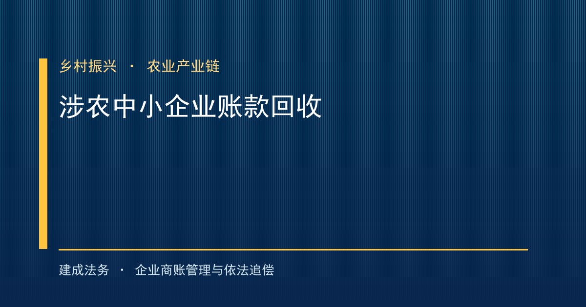 农业产业链与乡村振兴中涉农中小企业账款回收实务（丰满）-封面