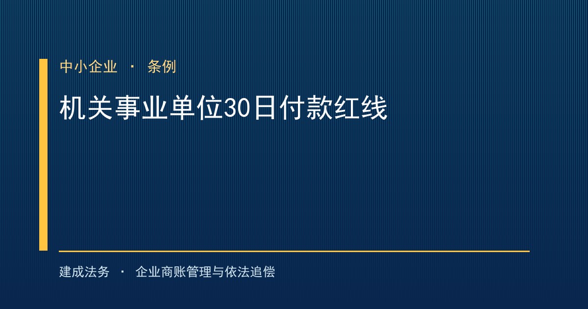 保障中小企业款项支付条例修订：机关事业单位30日付款红线（大庆）-封面